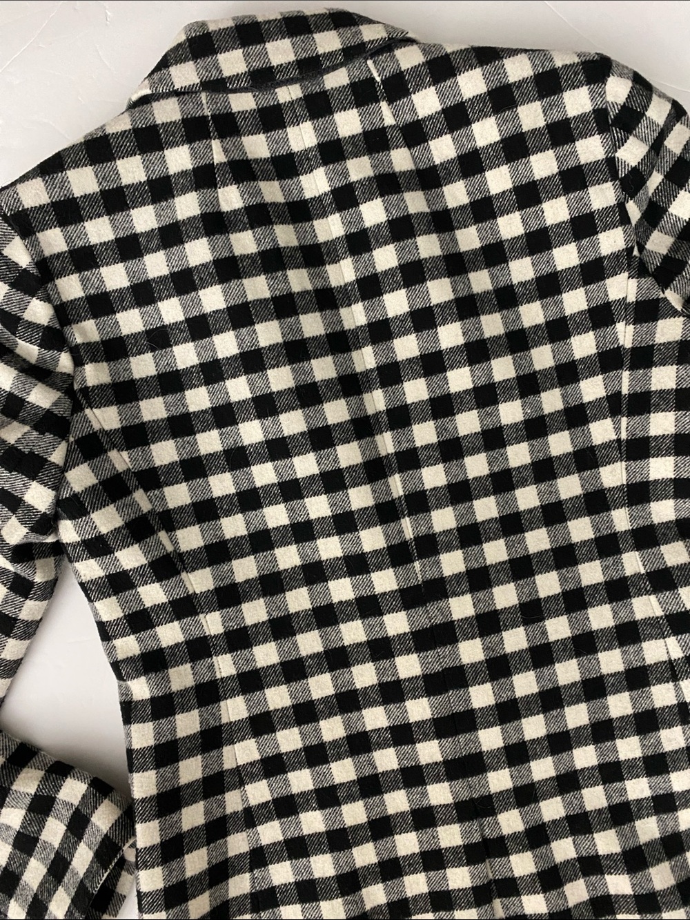 J. Crew Wool Black and White Checked Single-Button Blazer - Picture 9 of 16